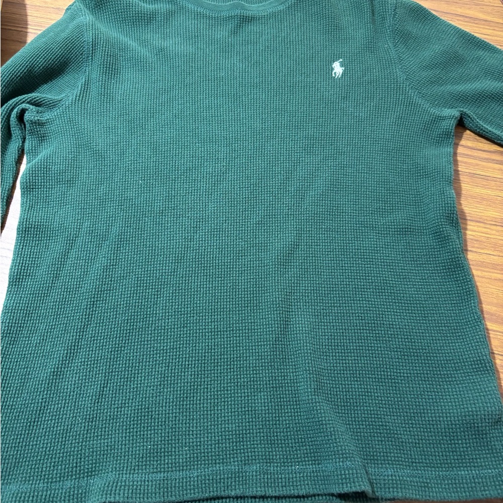 Ralph Lauren Green Crewneck waffle shirt